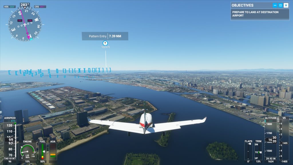 羽田空港の着陸する前。