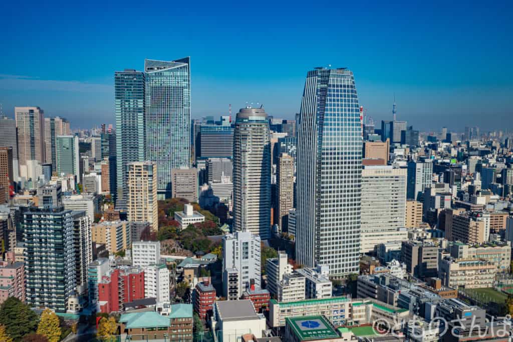 東京タワーメインデッキからの景色。