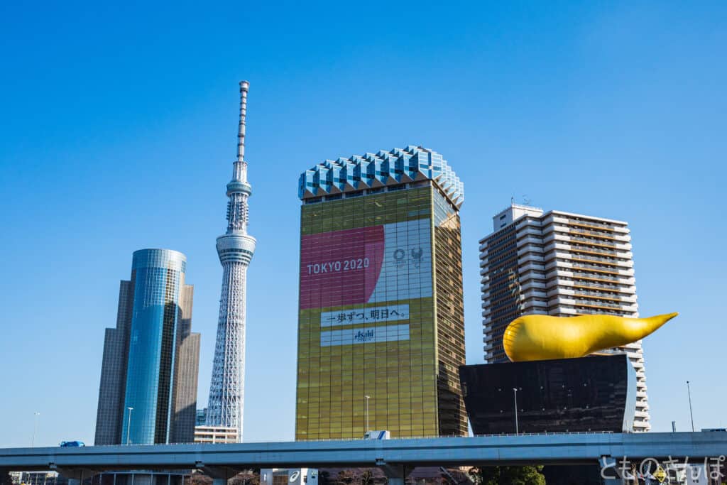 吾妻橋から撮影した東京スカイツリー。