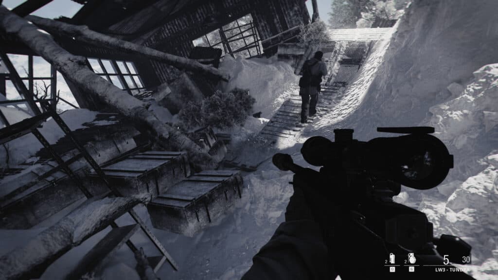 「Call of Duty: Black Ops Cold War」の「キャンペーン」プレイ画面
